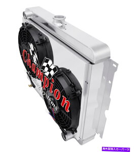 Radiator 2�s1 PR���W�G�[�^�[�A10�t�@���A�V�����E�h-1970-1973�v���}�X�o���N�[�_�X���[���u���b�NV8 2 Row 1 PR Radiator,10 Fans,Shroud-1970-1973 Plymouth Barracuda Small Block V8�y���s�A���i�z