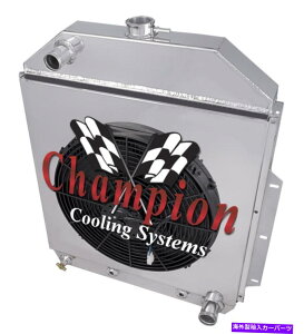 Radiator 1942N1952NFord Truck Chevy Conv4KRWG[^[W/ 16 "t@ƃVEh 4 Row KR Radiator W/ 16" Fan and Shroud for 1942 - 1952 Ford Truck Chevy Conv