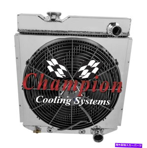 Radiator 1960-1966 Ford Mercury 4 Row Champion 17 "VEhƃXpt@tRAWG[^[ 1960-1966 Ford Mercury 4 Row Champion 17" CORE Radiator With Shroud & SPAL Fan