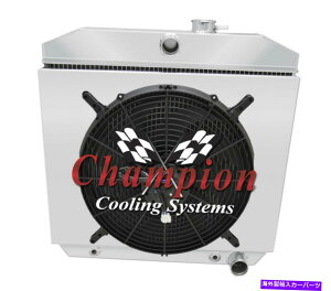 Radiator 3SZ`sIWG[^[A16C`t@ƃVEh1955-1957 Chevy Cars V8 Eng 3 Row SZ Champion Radiator, 16" Fan and Shroud for 1955 - 1957 Chevy Cars V8 Eng