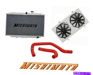 Radiator �~�V���g�A���~�j�E�����W�G�[�^�[�A�t�@���V�����E�h�A���b�h�N�[�����g�z�[�X92-00�z���_�V�r�b�N Mishimoto Aluminum Radiator, Fan Shroud, Red Coolant Hoses 92-00 Honda Civic�y���s�A���i�z