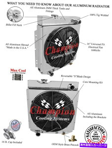 Radiator 1961-1965}[L[Rbg - 16C`̃t@ƃVEh`sI3񃉃WG[^[ 1961 - 1965 Mercury Comet - Champion 3 Row Radiator with a 16in Fan and Shroud