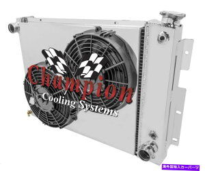 Radiator 2��RN�`�����s�I�����W�G�[�^�[�A2 10 �t�@���A�V�����E�h-1967 68 1969�g�����X�A���X���[���u���b�N 2 Row RN Champion Radiator,2 10 Fans,Shroud - 1967 68 1969 Trans Am Small Block�y���s�A���i�z