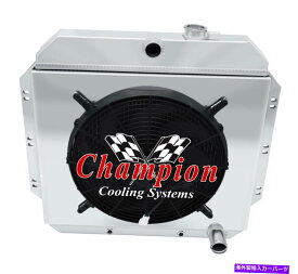 Radiator 3列SRチャンピオンラジエーターW/ 16 "ファンとシュラウド1960-1962シボレートラック 3 Row SR Champion Radiator W/ 16" Fan and Shroud for 1960 - 1962 Chevrolet Truck