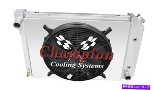 Radiator 3���SR�`�����s�I�����W�G�[�^�[�A16�C���`�t�@���ƃV�����E�h1973 1974 Chevy Nova V8 Eng 3 Row SR Champion Radiator, 16 Fan and Shroud for 1973 1974 Chevy Nova V8 Eng�y���s�A���i�z