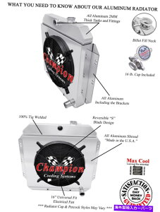 Radiator 3̃G[XWG[^[W/ 16C`t@ƃVEh1960 1961 1962V{[gbN 3 Row Ace Radiator W/ 16" Fan and Shroud for 1960 1961 1962 Chevrolet Truck