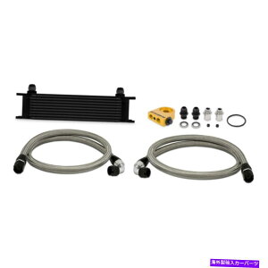 Radiator ~Vgjo[TT[X^bg10ICN[[Lbg - ubN-MMOC -UTBK Mishimoto Universal Thermostatic 10 Row Oil Cooler Kit - Black - MMOC-UTBK