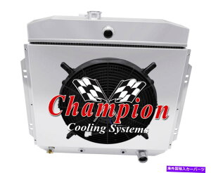 Radiator 3SR`sIWG[^[A16 "t@AVEh-1957-1960 Ford F -100 Chevy Config 3 Row SR Champion Radiator,16" Fan,Shroud - 1957 - 1960 Ford F-100 Chevy Config
