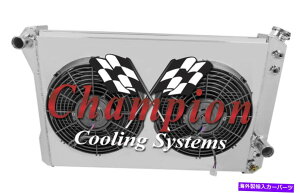 Radiator 2�s1 MN�`�����s�I�����W�G�[�^�[W/ 2 12�t�@���ƃV�����E�h1982-1992 Trans AM 2 Row 1 MN Champion Radiator W/ 2 12 Fans and Shroud for 1982 - 1992 Trans Am�y���s�A���i�z