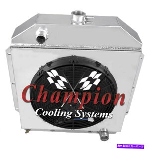 Radiator 3QR`sIWG[^[A16C`t@A1949N1953ÑtH[hJ[V{[GO 3 Row QR Champion Radiator, 16" Fan, Shroud for 1949 - 1953 Ford Cars Chevy Eng