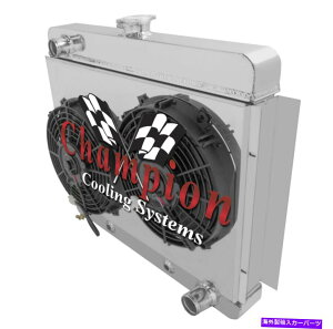 Radiator 2���QR�`�����s�I�����W�G�[�^�[�A10 �t�@���A�V�����E�h-1966-1967�V�{���[�V�F�r�[II�m���@V8�R���r 2 Row QR Champion Radiator,10 Fans,Shroud-1966-1967 Chevy Chevy II Nova V8 Conv�y���s�A���i�z
