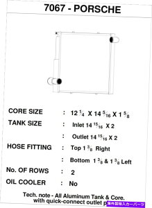 Radiator 12-16ポルシェ911 GT4ケイマンボクスター991 981 7067のCSFレーシングラジエーター CSF RACING RADIATOR FOR 12-16 Porsche 911 GT4 Cayman Boxster 991 981 7067 Right