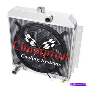 Radiator 4BC`sIWG[^[W/ 16C`t@1964 Plymouth Barracuda V8GW 4 Row BC Champion Radiator W/ 16" Fan for 1964 Plymouth Barracuda V8 Engine