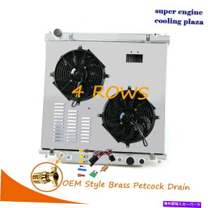 Radiator 4��A���~�j�E�����W�G�[�^�[+�V�����E�h�t�@���t�B�b�g1999-2005 Ford F250 F350 F450 6.8L/7.3L 4 Row Aluminum Radiator+Shroud Fan Fit 1999-2005 Ford F250 F350 F450 6.8L/7.3L�y���s�A���i�z