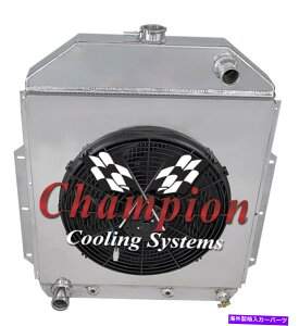 Radiator 2BCWG[^[W/ 16 "t@ƃVEh1942-1952 Ford Truck Ford Config 2 Row BC Radiator W/ 16" Fan and Shroud for 1942 - 1952 Ford Truck Ford Config