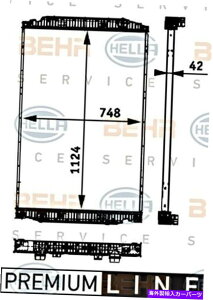 Radiator Behr�v���~�A���G���W����p���W�G�[�^�[�́AIveco Eurotrakker 01-04�ɓK�����܂� BEHR PREMIUM Engine Cooling Radiator Fits IVECO Eurotrakker 01-04�y���s�A���i�z