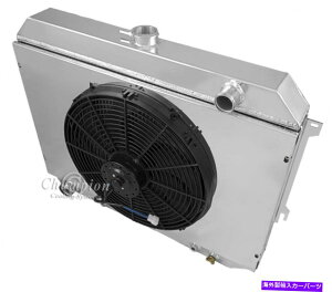 Radiator �`�������W���[�r�b�O�u���b�N���W�G�[�^�[�A�V�����E�h�A16�C���`�t�@���A�����[��3x10�A�`�����s�I��3���E Challenger Big Block Radiator, Shroud, 16 Fan, Relay & 3x10, Champion 3 Row�y���s�A���i�z