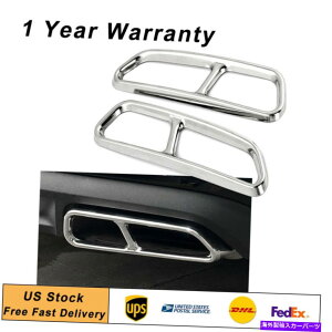 N[Jo[ AEfBA6 S6 2015-2018AGL][Xg}t[e[pCvJo[gNpN For Audi A6 S6 2015-2018 Rear Exhaust Muffler Tail Pipe Cover Trim Decor Chrome
