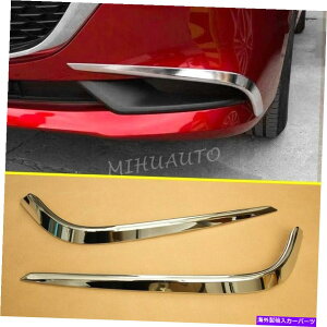 N[Jo[ NJ[tgtHOCgуXgbvJo[2019-2022}c_3Z_̃g Chrome Car Front Fog Light Eyebrow Strip Cover Trims For 2019-2022 Mazda 3 Sedan