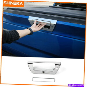 �N���[���J�o�[ 2PCS�N�����e�[���Q�[�g�h�A�n���h���t�H�[�hF150 2015-2019�̂��߂̑����x�[�� 2pcs Chrome Tailgate Door Handle Trim Decorative Bezel for Ford F150 2015-2019�y���s�A���i�z