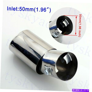 N[Jo[ 2 "50mmCbgjo[TJ[e[GL][XgA}t[pCv`bvJo[ANZT 2" 50mm Inlet Universal Car Tail Exhaust Rear Muffler Pipe Tip Cover Accessories