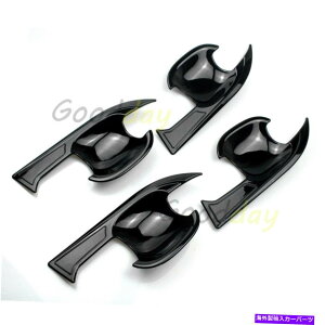 �N���[���J�o�[ �g���^RAV4 2019-2020�O���X�u���b�N�X�^�C���h�A�n���h���{�E���J�o�[�g�����x�[���p For Toyota RAV4 2019-2020 Gloss Black Style Door Handle Bowl Cover Trim Bezel