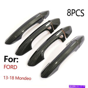 �N���[���J�o�[ Ford Fusion Mondeo 2013-2018�̃J�[�{���t�@�C�o�[�X�}�[�g�h�A�n���h���J�o�[�g���� Carbon Fiber Smart Door Handle Cover Trim For Ford Fusion Mondeo 2013-2018�y���s�A���i�z
