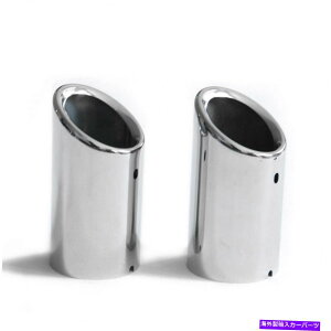 N[Jo[ 2x Chrome 3C`76mme[pCvJ[p}t[e[GL][Xg`bvJo[p 2X Chrome 3 Inch 76mm Tail Pipe Trim For Car Rear Muffler Tail Exhaust Tip Cover