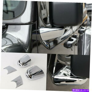 N[Jo[ W[vO[JL JTOfBG[^[18+̃NABSTChobN~[x[XJo[ Chrome ABS Side Rearview Mirror Base Cover For Jeep Wrangler JL JT Gladiator 18+