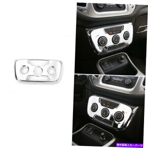 N[Jo[ W[vRpX2017+Np̃J[GARXCb`plJo[g Car Air Conditioner Control Switch Panel Cover Trim For Jeep Compass 2017+Chrome