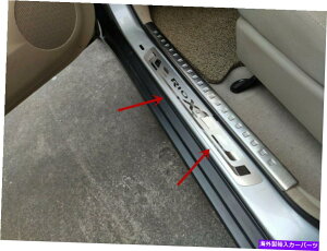 �N���[���J�o�[ �X�e�����X�|�O���h�A�V���v���[�g�K�[�hKia Rio X-Line�̕ی�҃J�o�[ Stainless Steel Outer Door Sill Plate Guards Protector Cover For Kia Rio X-LINE�y���s�A���i�z
