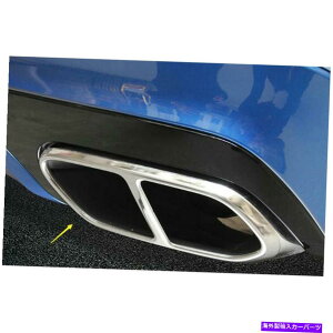 N[Jo[ {{XC60 2018 2020̃XeXAfAGL][Xg}t[GhpCvJo[g Stainless Rear Dual Exhaust Muffler End Pipe Cover Trim For Volvo XC60 2018 2020