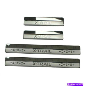 �N���[���J�o�[ ���YX-Trail 2014-2018�̃X�e�����X�h�A�V���v���[�g�K�[�h�v���e�N�^�[�J�o�[ Stainless Door Sill plate Guard Protector Cover For Nissan X-Trail 2014-2018�y���s�A���i�z