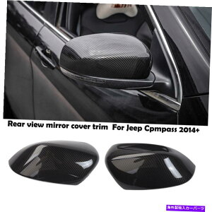 N[Jo[ J[{t@Co[OAAr[~[Jo[W[v`FL[2014-2019yÃg Carbon fiber Grian Rear view Mirror Cover Trim For Jeep Cherokee 2014-2019 Pair