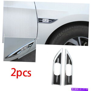 �N���[���J�o�[ 2014-2019 2020 Honda Fit Jazz Chrome Front Door Fender Cover Trim 2PCS For 2014-2019 2020 Honda Fit Jazz chrome front side door Fender cover trim 2pcs�y���s�A���i�z