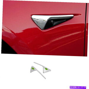 �N���[���J�o�[ �e�X�����f��3 2017-2020 2022 ABS�N�����O���J�����J�o�[�g����2PC�ɓK�����܂� Fit For Tesla Model 3 2017-2020 2022 ABS Chrome Outer Side Camera Cover Trim 2pc�y���s�A���i�z