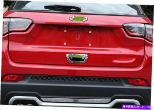 �N���[���J�o�[ Jeep Compass 2017-2020 ABS Chrome Lear Trunk�n���h���J�o�[�J�o�[�g�����ɍ��킹�ă��S Fit For Jeep Compass 2017-2020 ABS Chrome Rear Trunk Handle Cover Trim With Logo�y���s�A���i�z