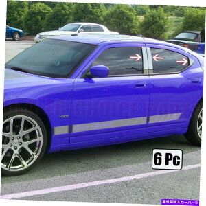N[Jo[ 2006 2007 2008 2009 2010 Dodge ChargerXeX|̒̓e6pc For 2006 2007 2008 2009 2010 Dodge Charger STAINLESS STEEL Pillar Posts 6pc
