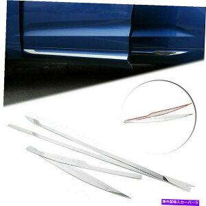 N[Jo[ {{XC604X 2018-2021NJ[TChhA{fB{g[fBOJo[g 4X For Volvo XC60 2018-2021 Chrome Car Side Door Body Bottom Molding Cover Trim