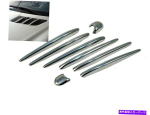 N[Jo[ ZfXxcW164 X164 ML350̃Nt[hxgtB+mYJo[g Chrome Hood Vent Fin+Nozzle Cover Trim For Mercedes Benz W164 X164 ML350