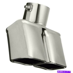N[Jo[ 2.5 "XeXX`[xgCbgJ[fAe[ApCv`bv}t[Jo[63mm 2.5" Stainless Steel Bent Inlet Car Dual Tail Rear Pipe Tip Muffler Cover63mm