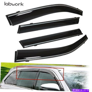 N[Jo[ 2015N16-2019g^nC_[N[TChEBhEoCU[J/Ă~ߓA For 2015 16-2019 Toyota Highlander Chrome Side Window Visor Rain/Sun Vent Shade