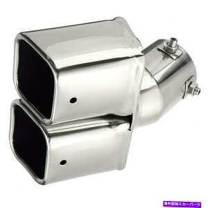 N[Jo[ 2.5 "XeXX`[xgCbgJ[fAe[ApCv`bv}t[Jo[63mm 2.5" Stainless Steel Bent Inlet Car Dual Tail Rear Pipe Tip Muffler Cover63mm