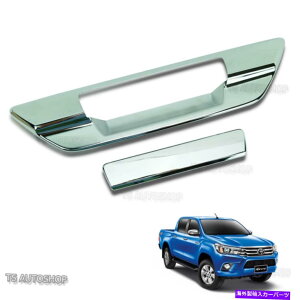 �N���[���J�o�[ �g���^�q���b�N�X�����HSR5 M70 M80 2016 2016�̃N�����e�[���Q�[�g�o�b�N�h�A�J�o�[ Chrome Tailgate Back Door Cover For Toyota Hilux Revo Sr5 M70 M80 2016 2017�y���s�A���i�z