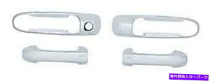 N[Jo[ Dodge Ram 2002-2008 Chrome4hAnhJo[ɍ킹ăpXL[z[Ȃ Fits The Dodge Ram 2002-2008 Chrome 4 Door Handle Covers Without Pass Keyhole