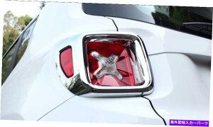 �N���[���J�o�[ 2015-2018�̃��A���C�g�����v�e�[�����C�g�J�o�[�g���� Rear Light Lamp Taillight Cover Trim For 2015-2018 Jeep Renegade ABS Chrome 2pcs�y���s�A���i�z