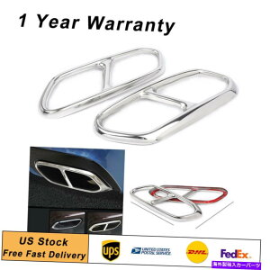 N[Jo[ {{XC60Ae[Gh`bvpCvrC}t[plJo[gNp For Volvo XC60 Rear Tail End Tip Pipe Exhaust Muffler Panel Cover Trim Chrome