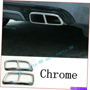 N[Jo[ {{XC90 2015-2018̃XeXAGL][Xg}t[Gh`bvpCvJo[g Stainless Rear Exhaust Muffler End Tip Pipe Cover Trim For Volvo XC90 2015-2018