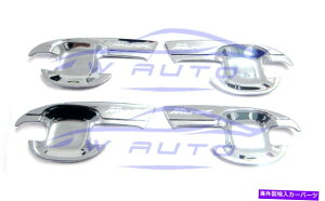 �N���[���J�o�[ 4�N�����h�A�n���h���{�E���J�o�[�̃n���h���C�\�YMU-X MUX SUV 2021 2022 2023���b�h���S 4 Chrome Doors Handle Bowl Cover For Isuzu MU-X MUX SUV 2021 2022 2023 Red Logo�y���s�A���i�z