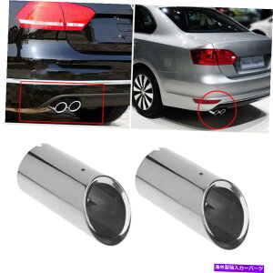 N[Jo[ 2x Chrome 3C`76mme[pCvJ[p}t[e[GL][Xg`bvJo[p 2X Chrome 3 Inch 76mm Tail Pipe Trim For Car Rear Muffler Tail Exhaust Tip Cover